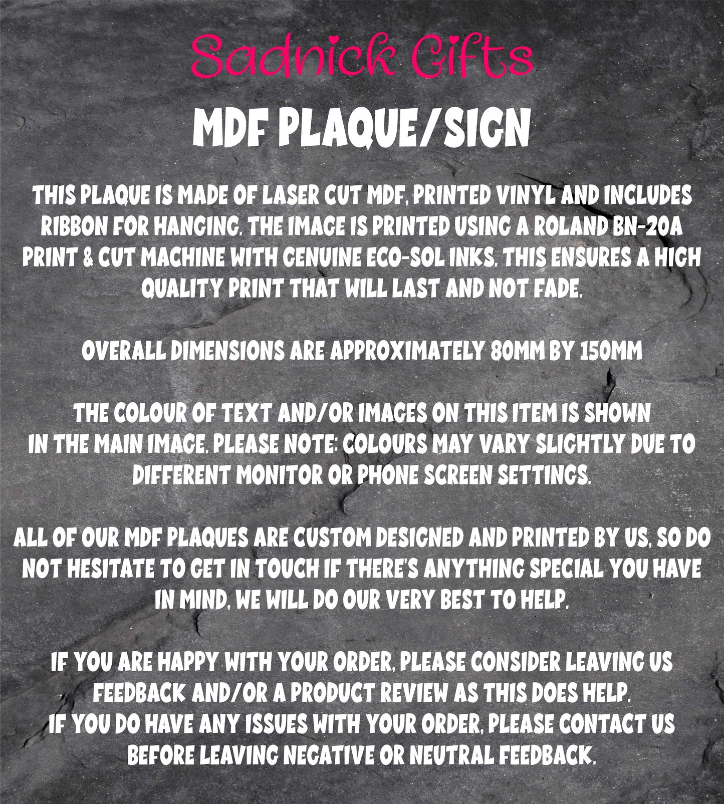 Cousin Plaque Gift - Side By Side Or Miles Apart - Fun Novelty Birthday Christmas Present