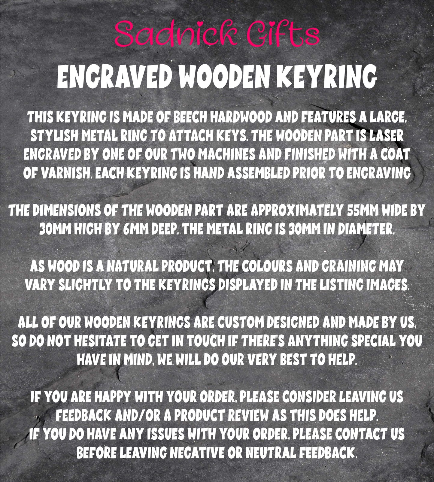 House Keyring Gift - Keys To My Fucking Awesome House - Nice Cute Engraved Wooden Key Fob Novelty Custom Present