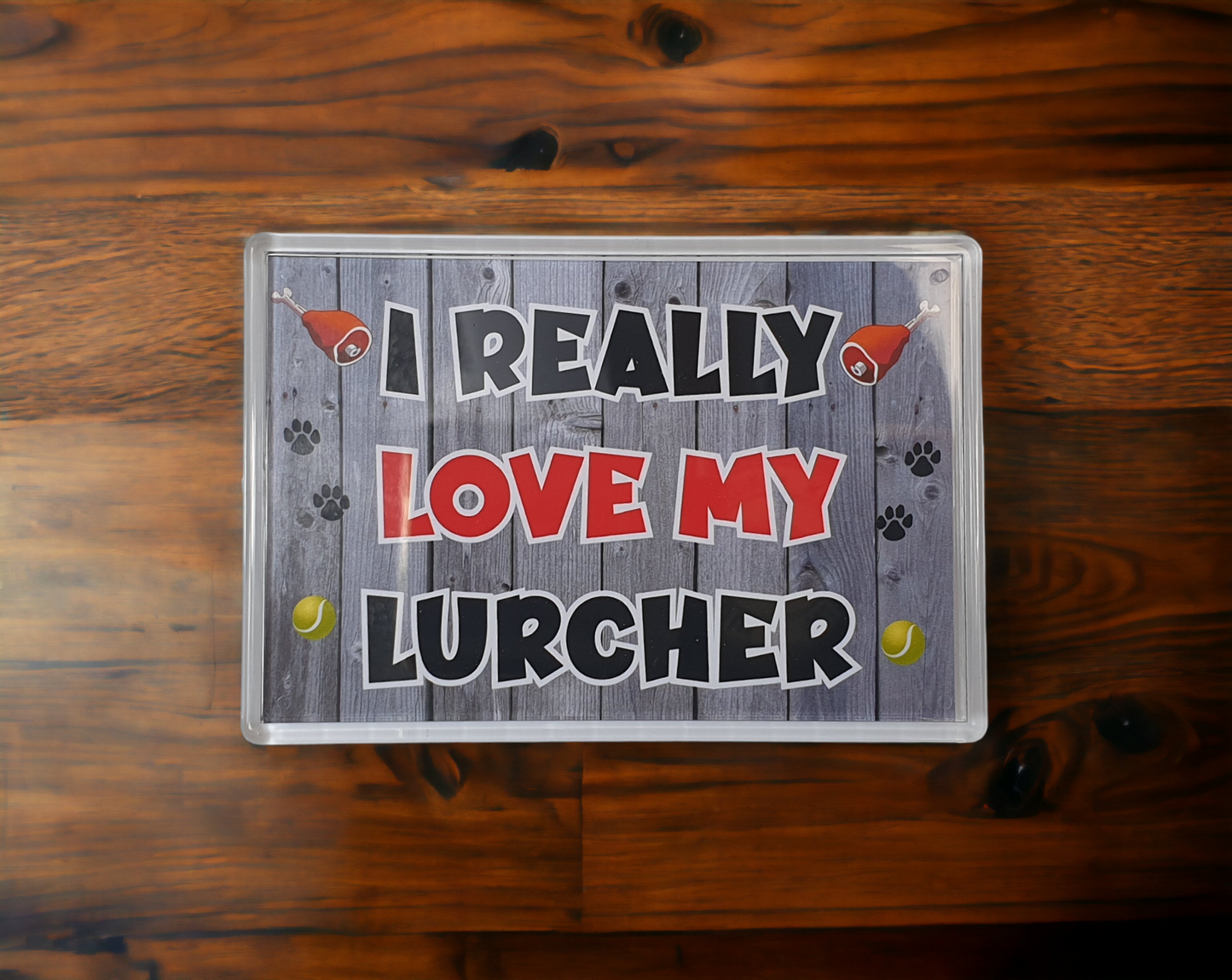 Lurcher Fridge Magnet Gift - I Really Love My - Cute Novelty Fun Dog Owner Present
