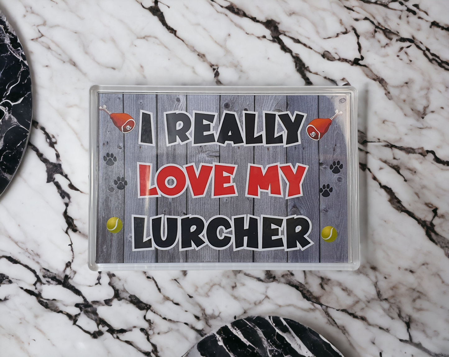 Lurcher Fridge Magnet Gift - I Really Love My - Cute Novelty Fun Dog Owner Present