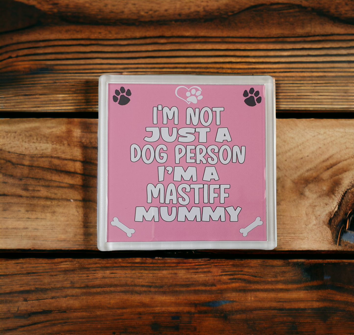 Mastiff Coaster Gift - I'm Not Just A Dog Person I'm A Mastiff Mummy - Novelty Cute Pet Owner Mug Cup Coaster Present