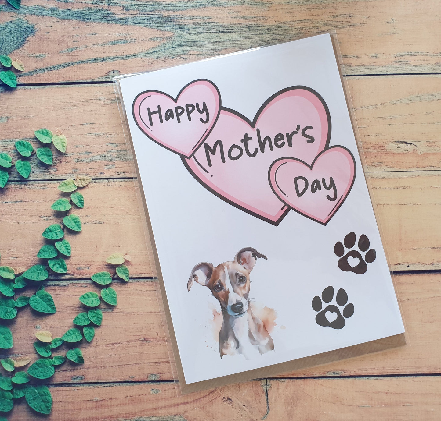 Whippet Mother's Day Card - Nice Cute Fun Pet Dog Puppy Owner Novelty Greeting Card