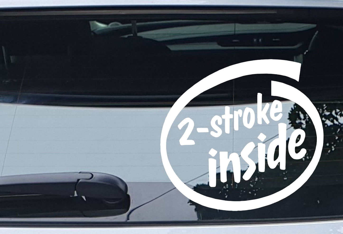 Bike Sticker 2 Stroke Inside Novelty Car Motorcycle Window Bumper Boot Decal