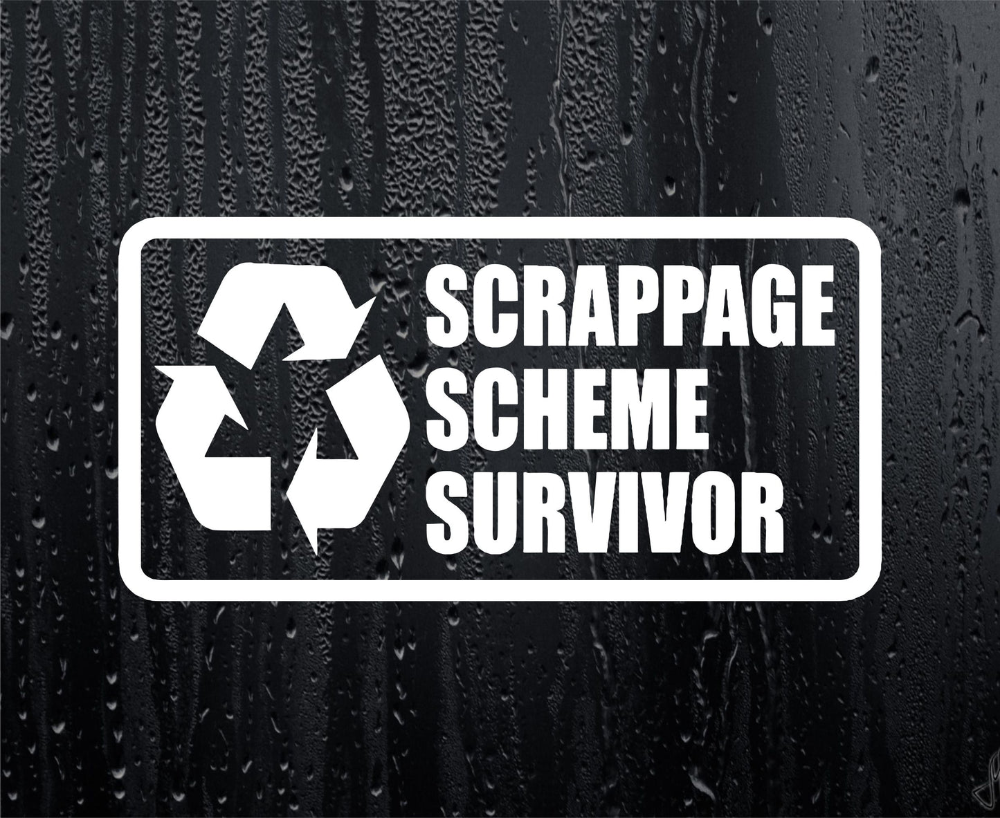Car Sticker Scrappage Scheme Survivor Funny Novelty Van Window Bumper Boot Door Decal
