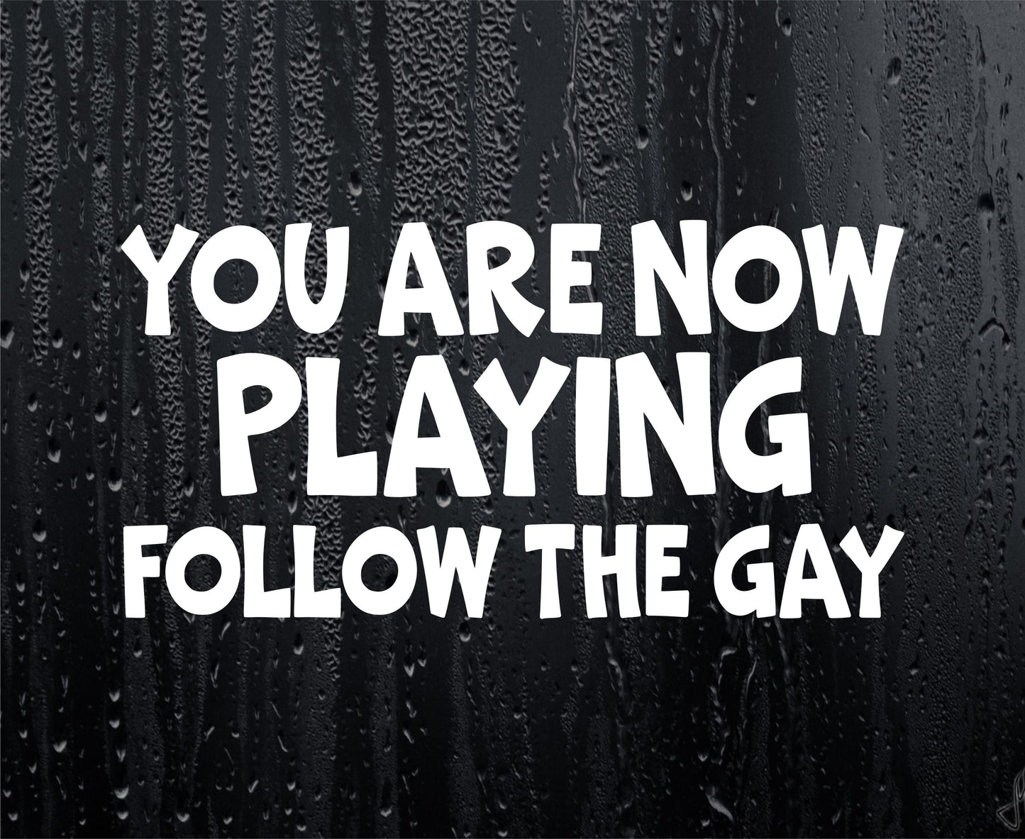 Car Sticker You Are Now Playing Follow The Gay Nice Fun Cute Novelty Bonnet Van Bumper Boot Door Window Decal