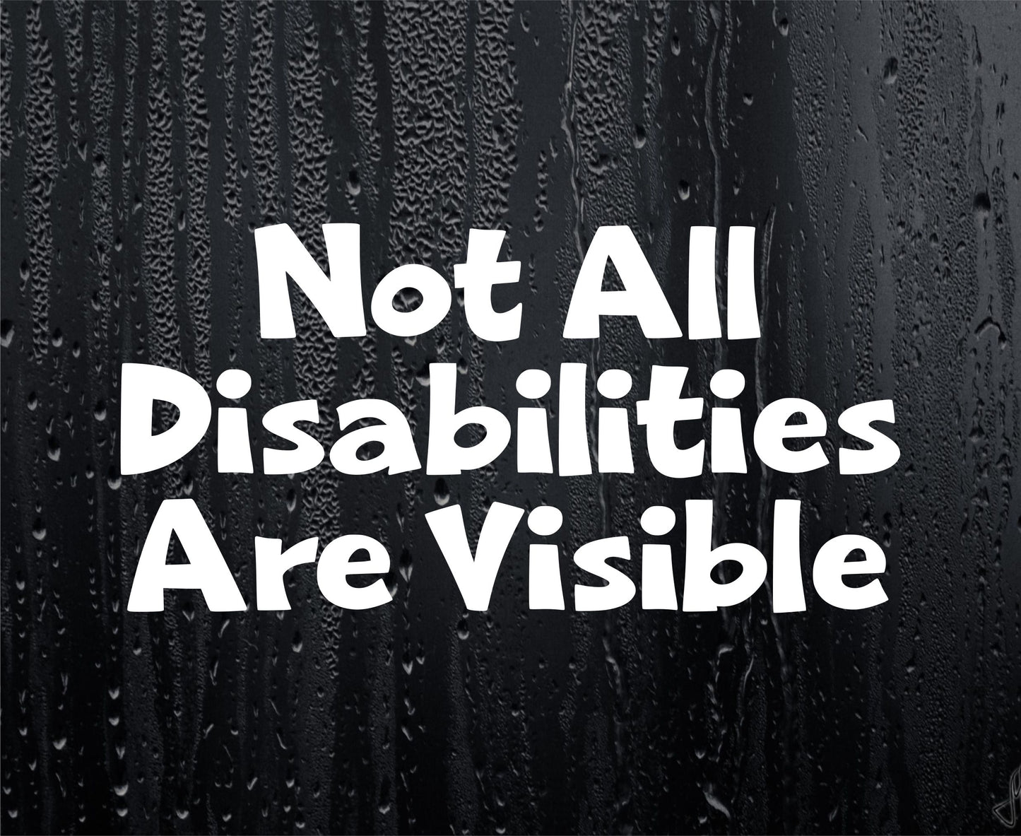 Car Sticker Not All Disabilities Are Visible Novelty Bumper Door Boot Disability Decal Gift Present
