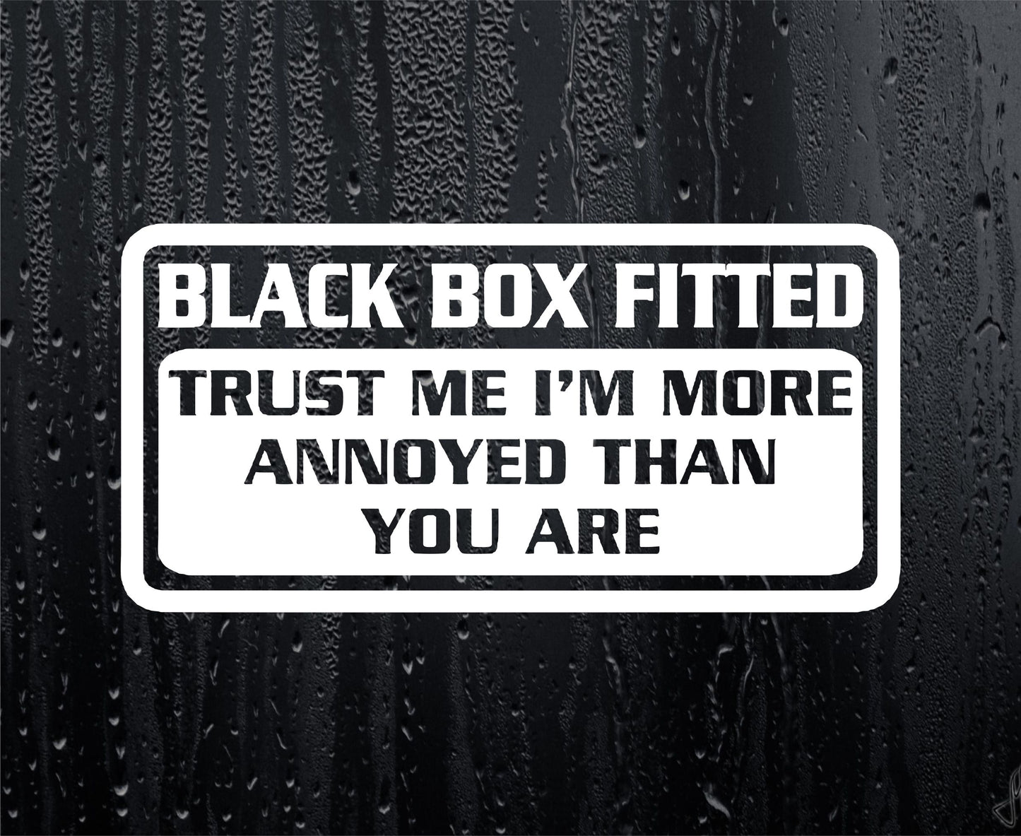Car Sticker Black Box Fitted Trust Me I'm More Annoyed Than You Are Window Bumper Door Young Driver Decal Present