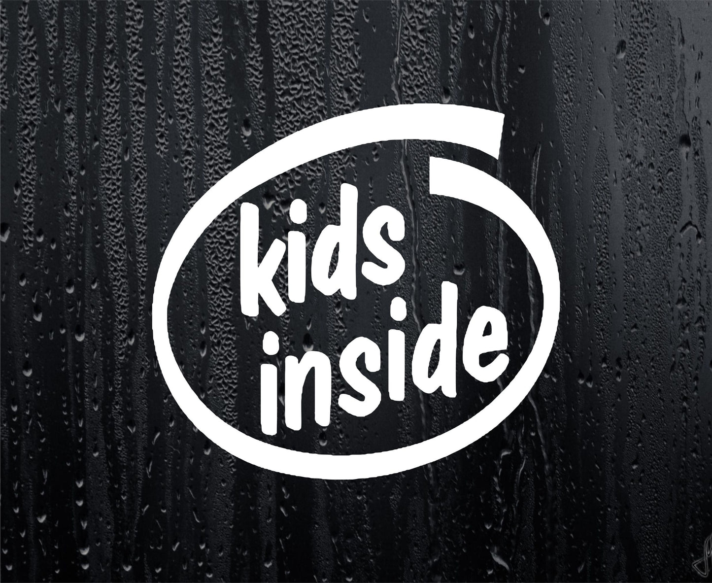 Car Sticker Kids Inside Fun Cute Novelty Van Window Bumper Boot Door Decal