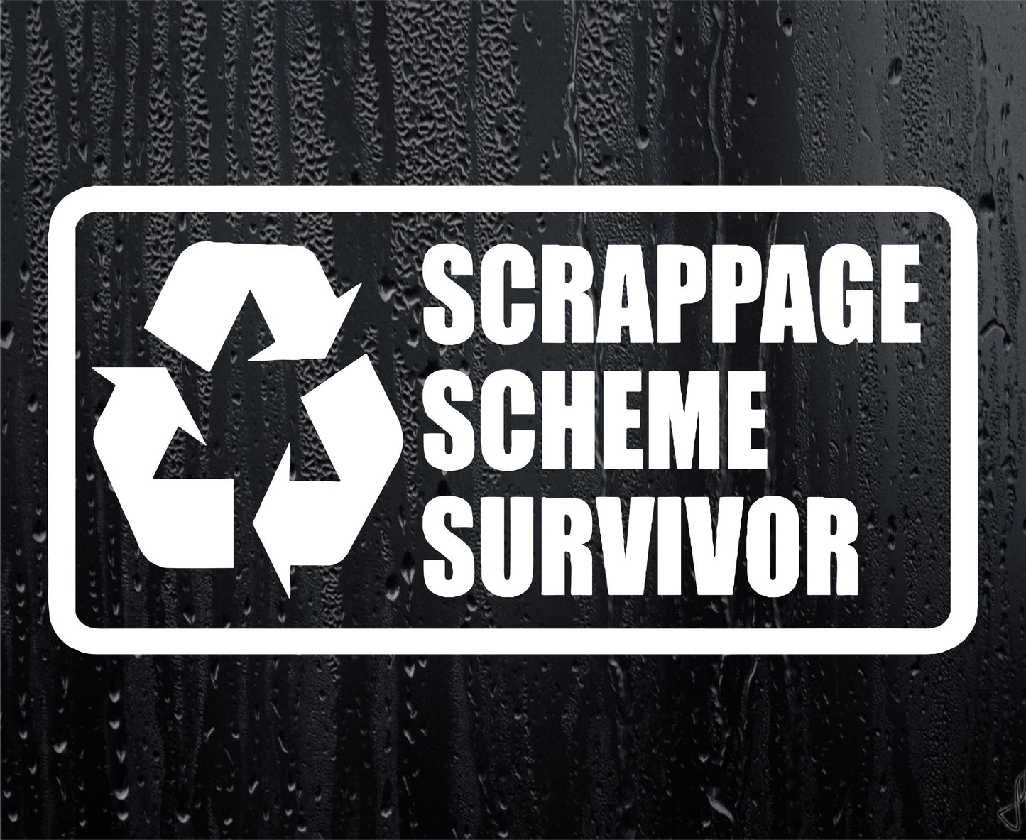 Car Sticker Scrappage Scheme Survivor Funny Novelty Van Window Bumper Boot Door Decal