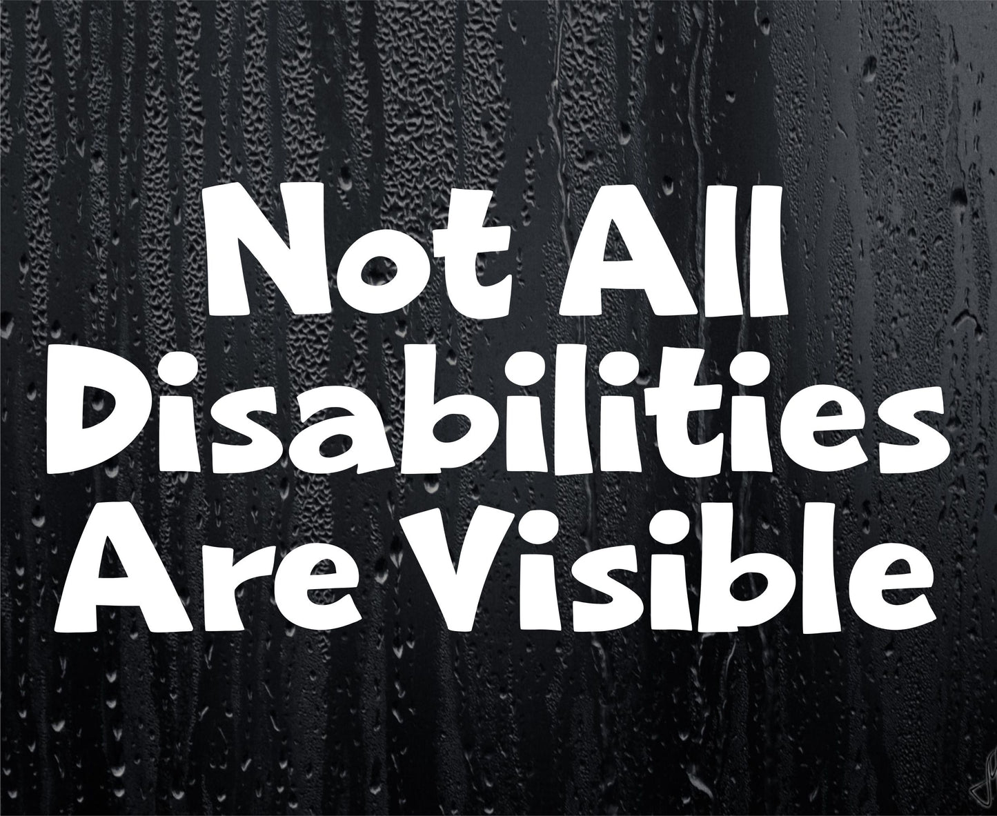 Car Sticker Not All Disabilities Are Visible Novelty Bumper Door Boot Disability Decal Gift Present