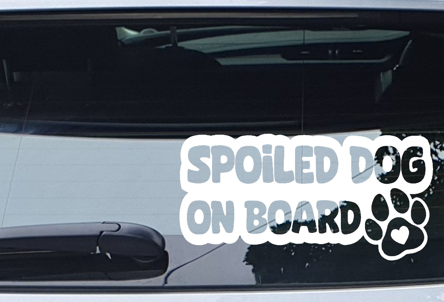Car Sticker Spoiled Dog On Board Novelty Dog Puppy Warning Van Window Bumper Boot Door Decal