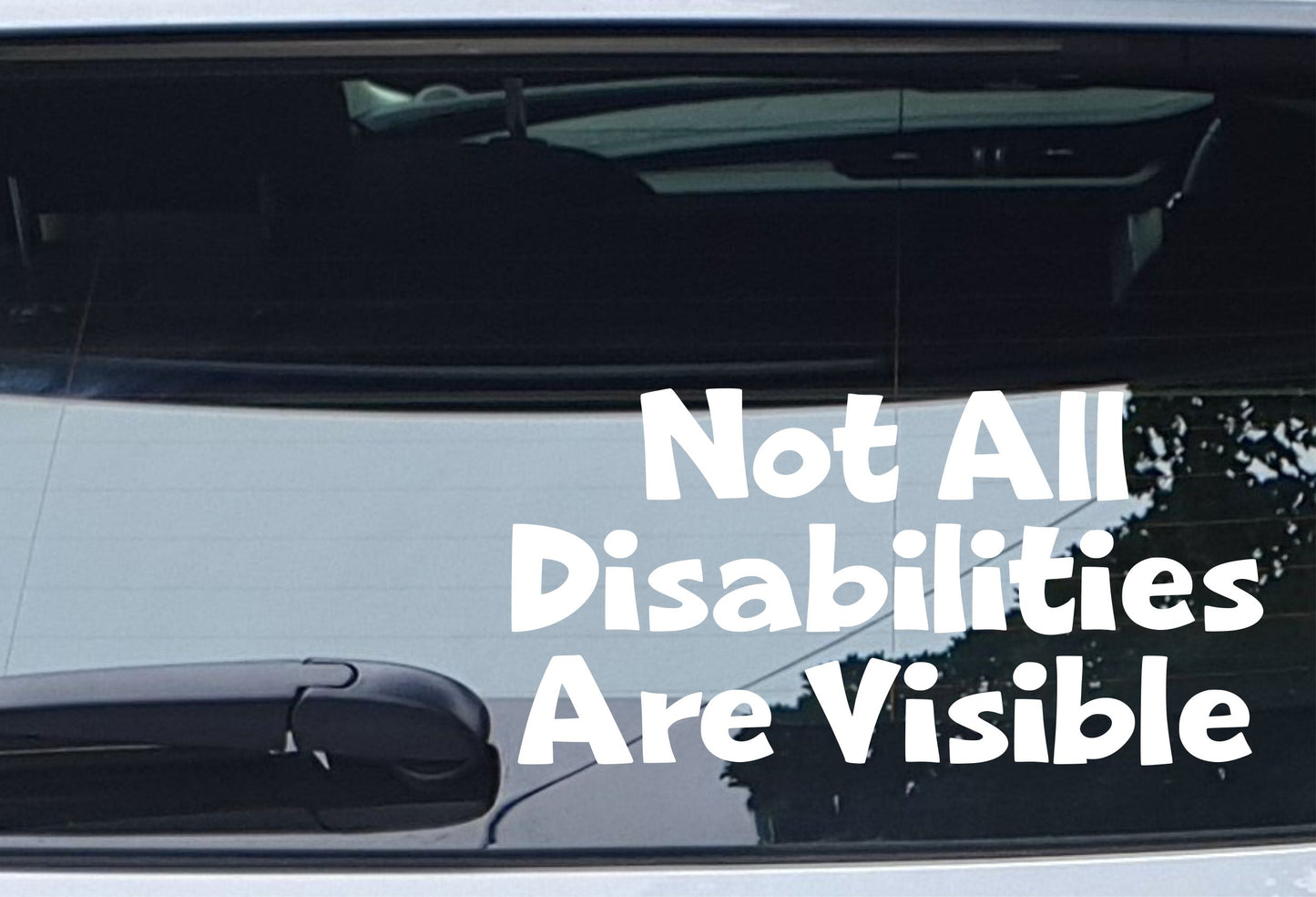 Car Sticker Not All Disabilities Are Visible Novelty Bumper Door Boot Disability Decal Gift Present