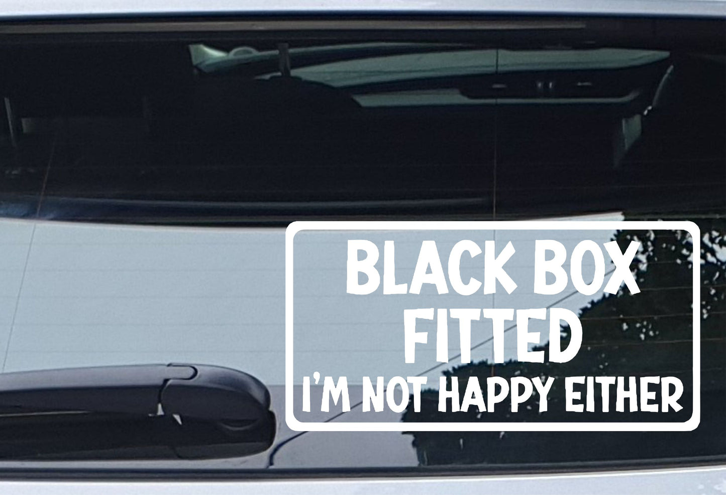 Car Sticker Black Box Fitted I'm Not Happy Either Fun Cute Novelty Bumper Door Young Driver Decal
