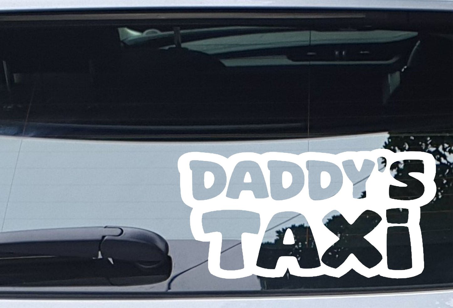 Car Sticker Daddy's Taxi Funny Novelty Van Window Nice Cute Bumper Boot Door Decal
