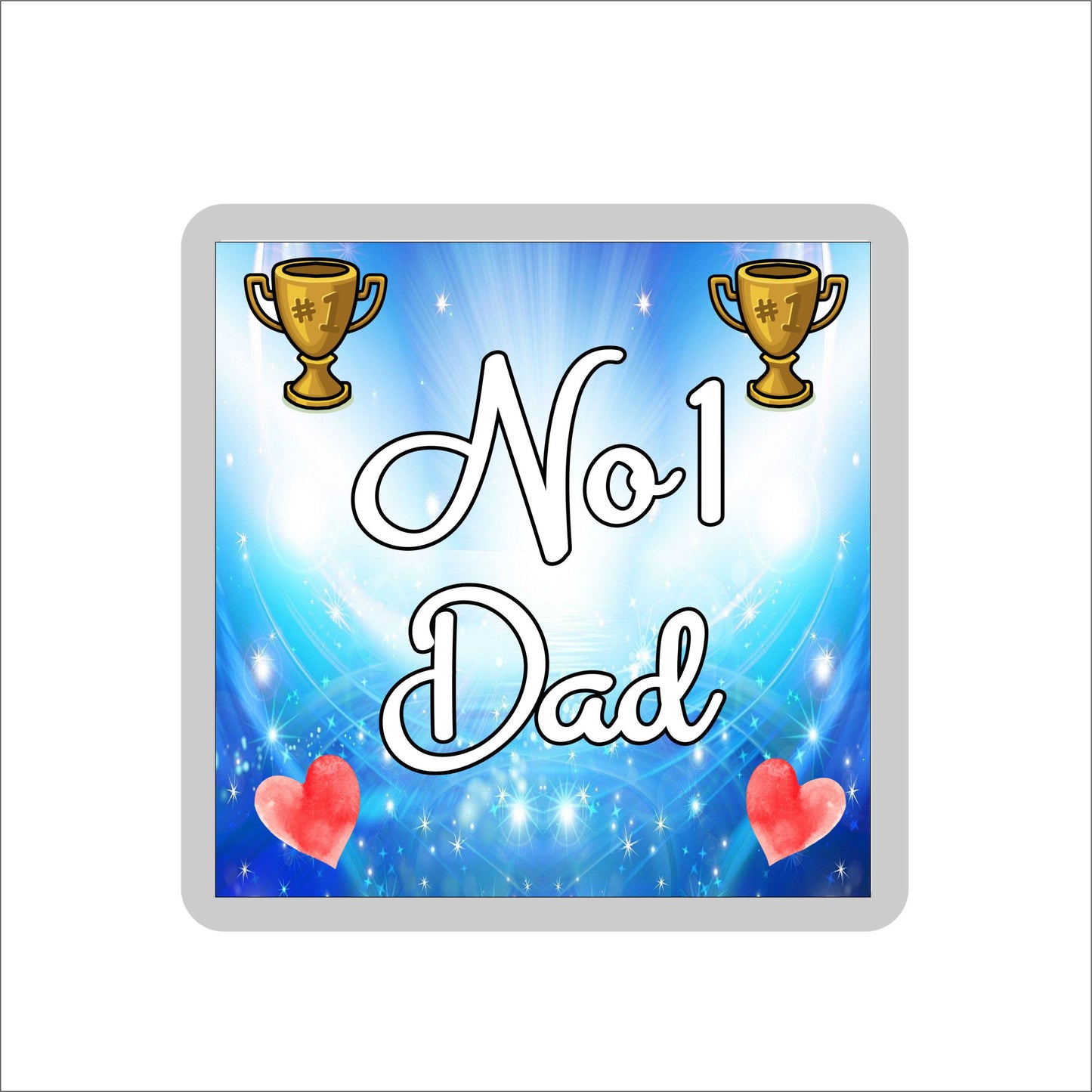 Dad Coaster Gift - Number One Dad - Fun Cute Novelty Family Present