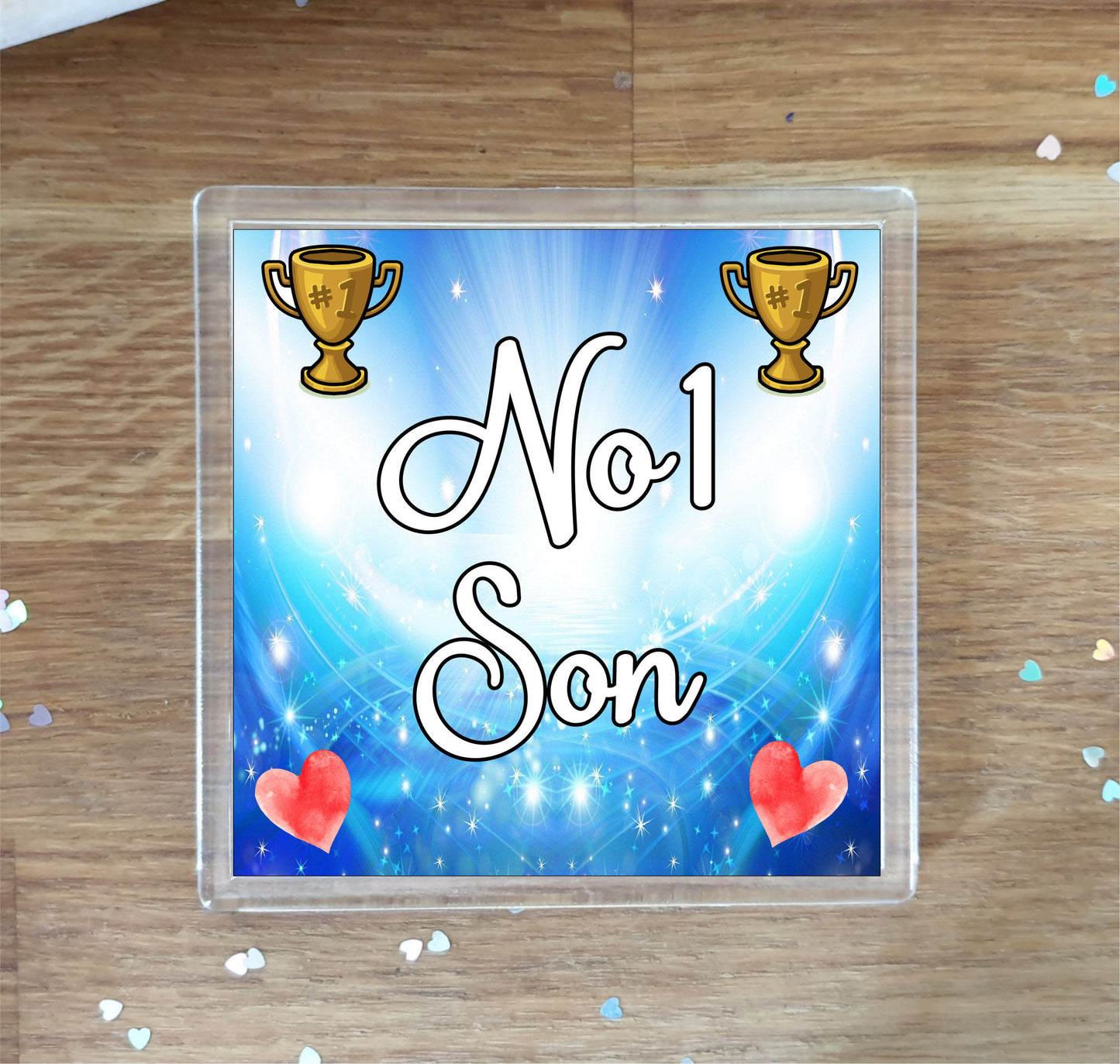 Son Coaster Gift - Number One Son - Fun Cute Novelty Family Present