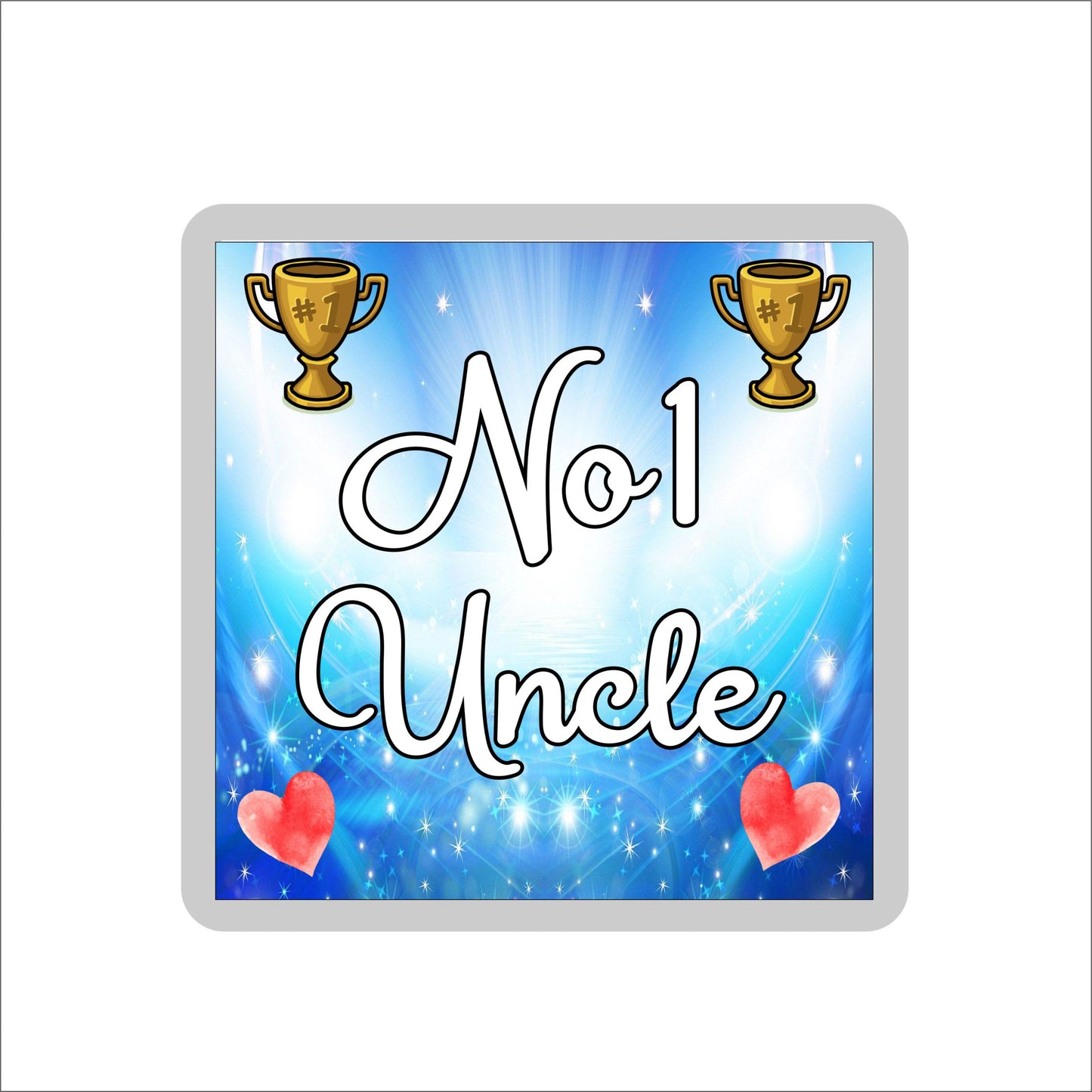 Uncle Coaster Gift - Number One Uncle - Fun Cute Novelty Family Present