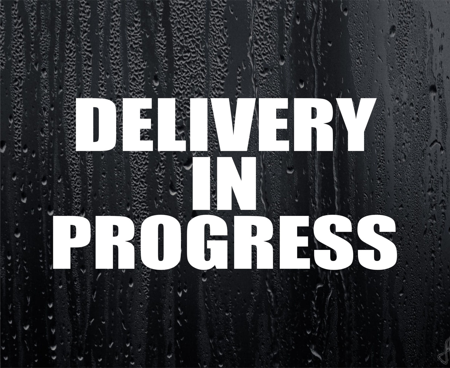 Car Sticker Delivery In Progress Novelty Parcel Food Courier Driver Bumper Door Boot Van Decal