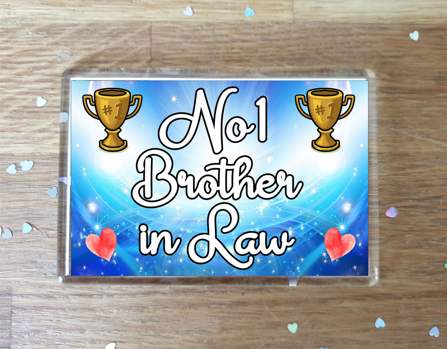 Brother in Law Fridge Magnet - Number One Brother in Law - Novelty Love Gift - Fun Cute Family Present