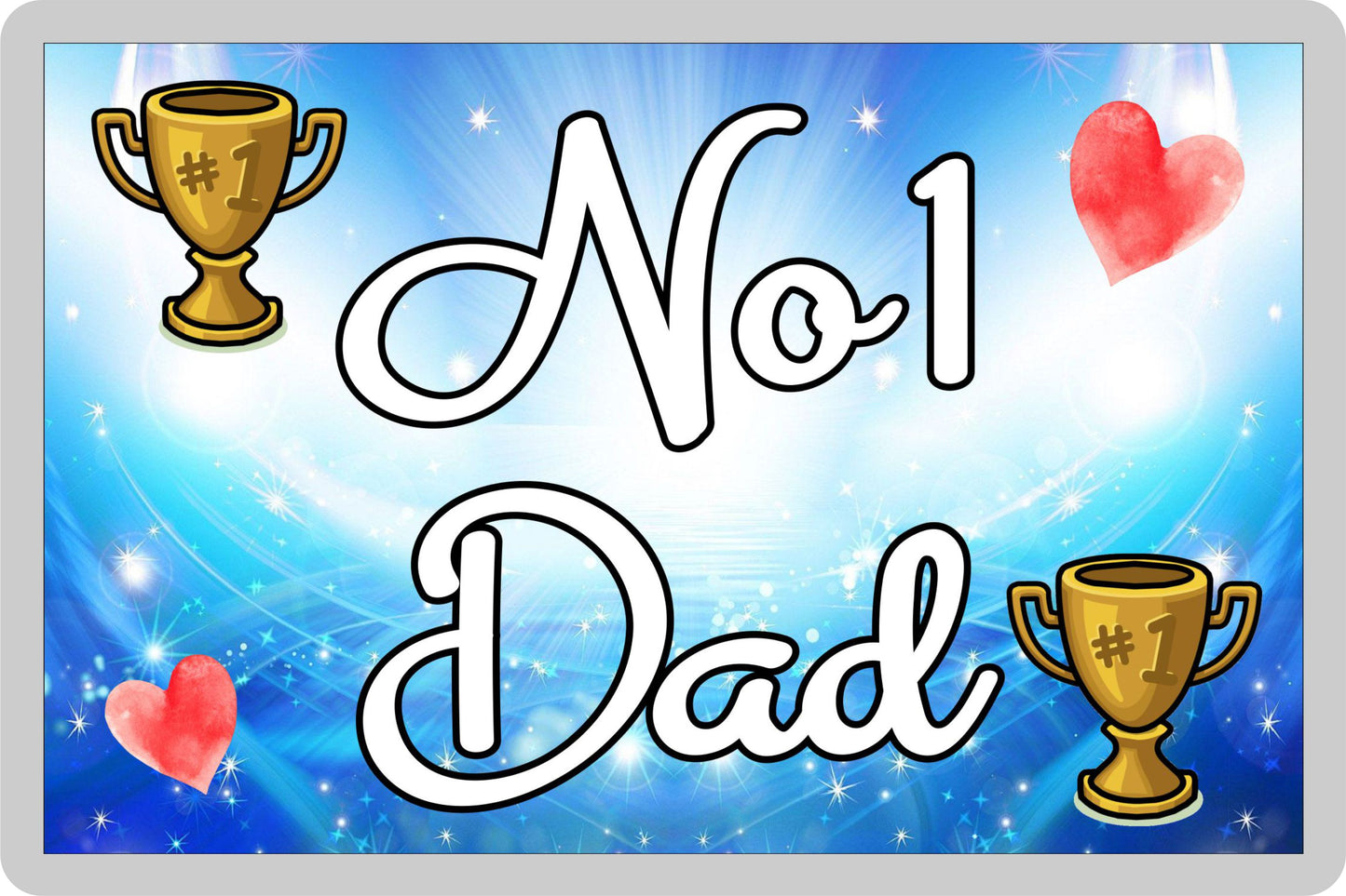 Dad Fridge Magnet - Number One Dad - Novelty Love Gift - Fun Cute Family Present