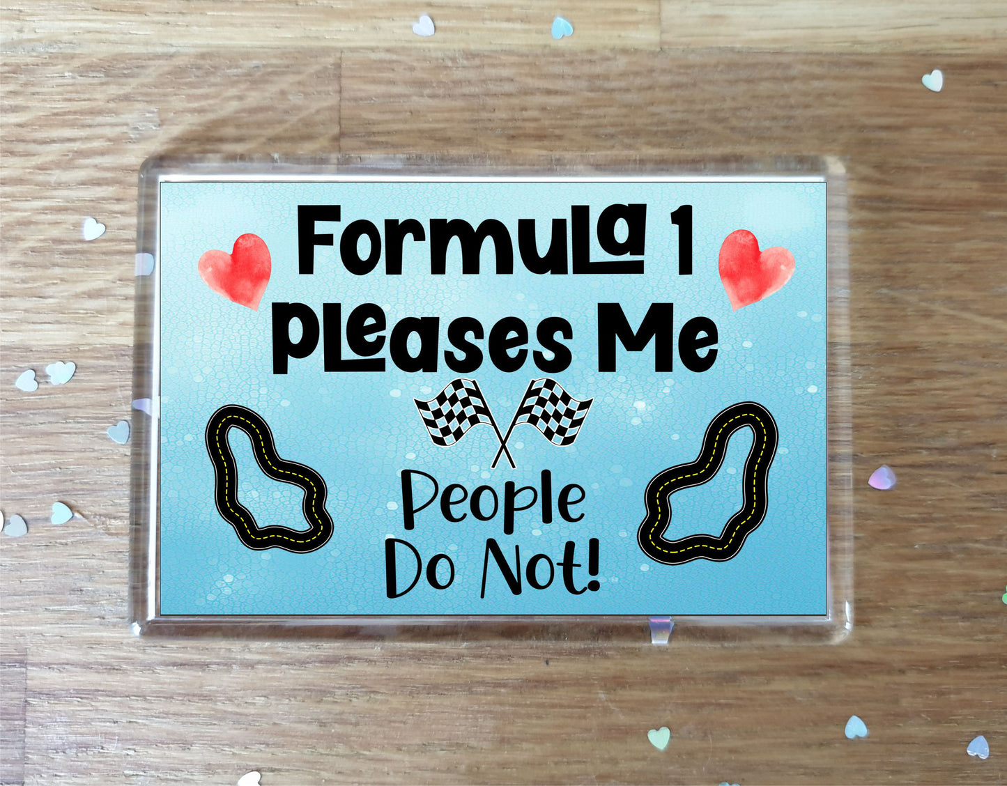 Formula One Fridge Magnet Gift - Formula 1 Pleases Me People Do Not - Cute Novelty Fun Hobby Present