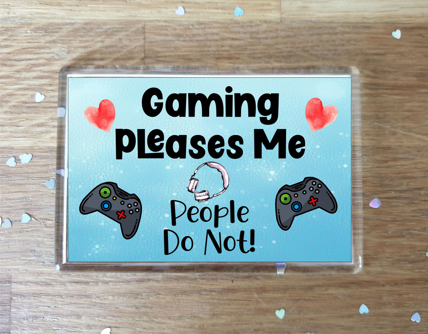 Gamer Fridge Magnet Gift - Gaming Pleases Me People Do Not - Cute XBOX Novelty Fun Drink Present