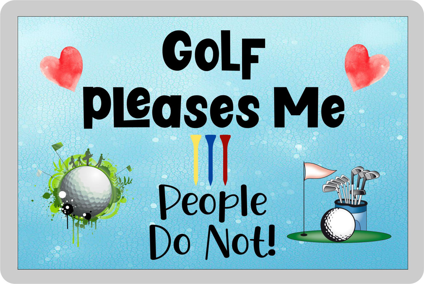 Golfing Fridge Magnet Gift - Golf Pleases Me People Do Not - Cute Novelty Fun Hobby Present
