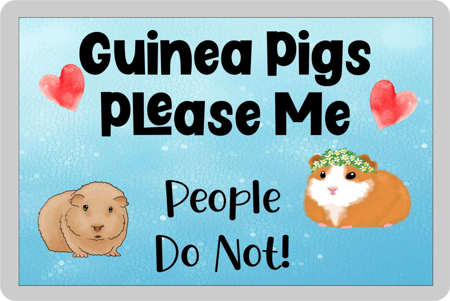 Guinea Pig Fridge Magnet Gift - Guinea Pigs Please Me People Do Not - Cute Novelty Fun Animal Present
