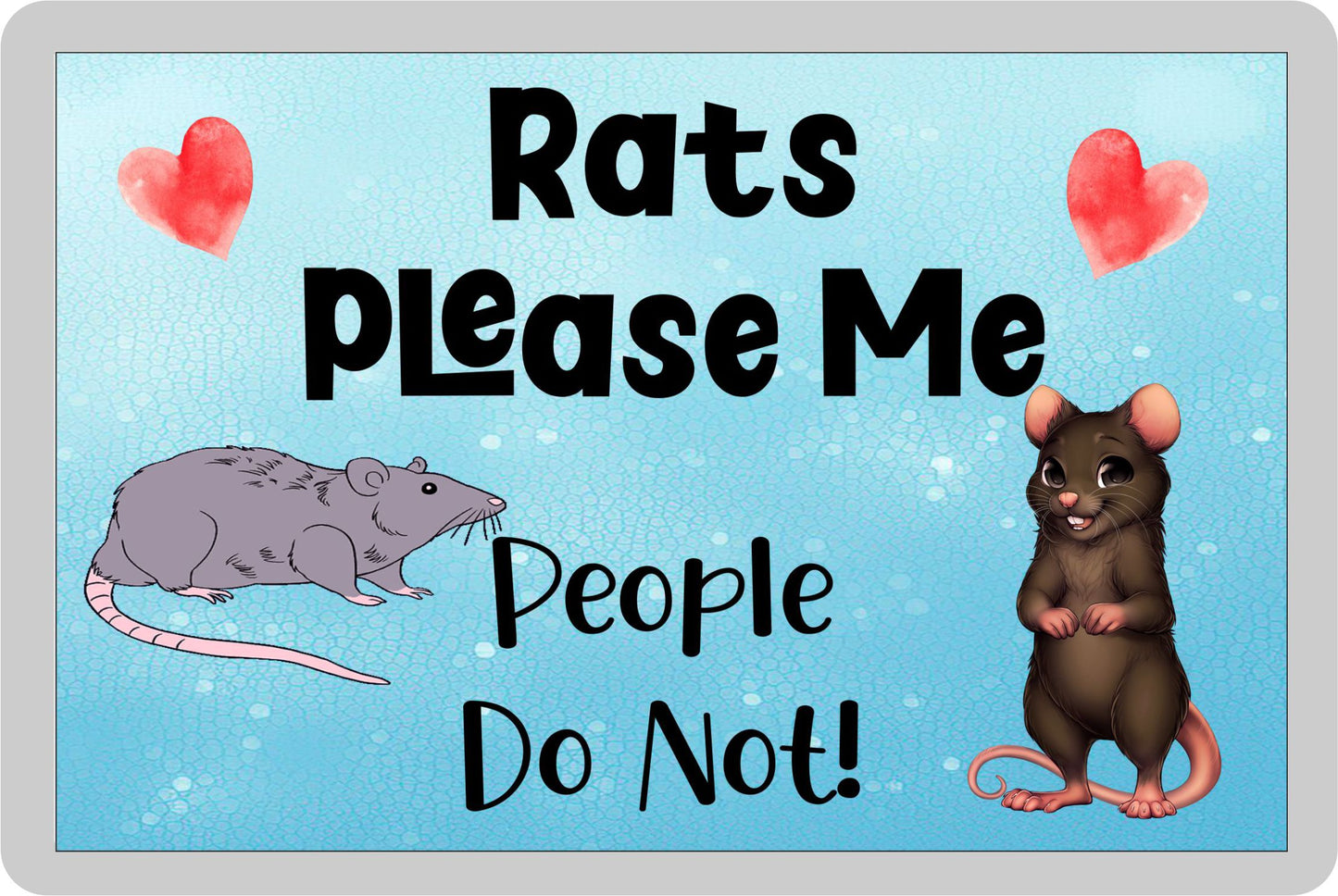 Rat Fridge Magnet Gift - Rats Please Me People Do Not - Cute Novelty Fun Animal Present
