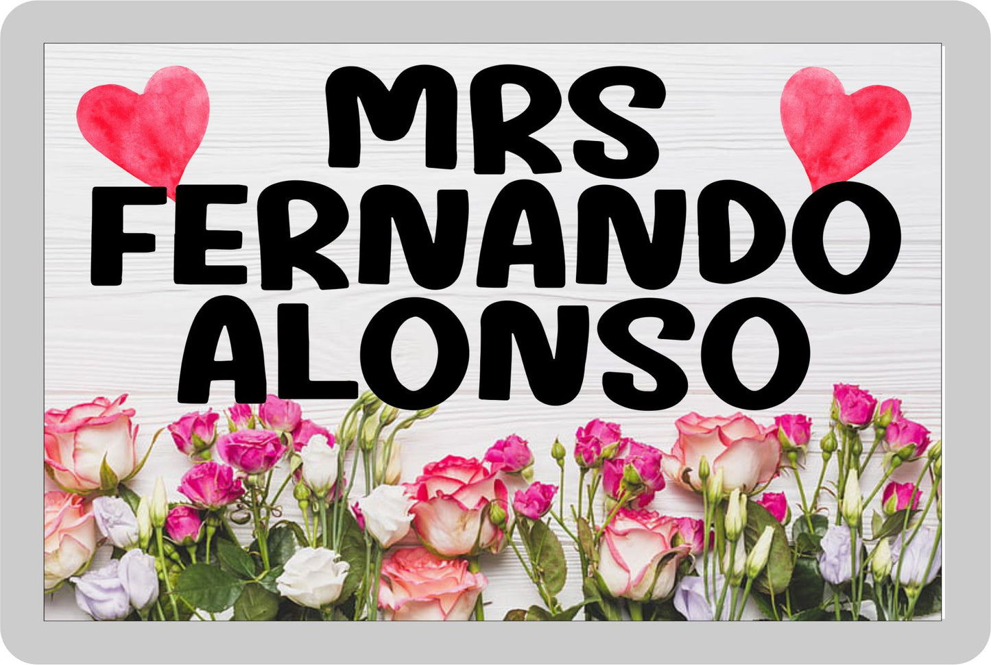Formula One Fridge Magnet - Mrs Fernando Alonso - Fun Cute F1 Driver Gift - Novelty Present