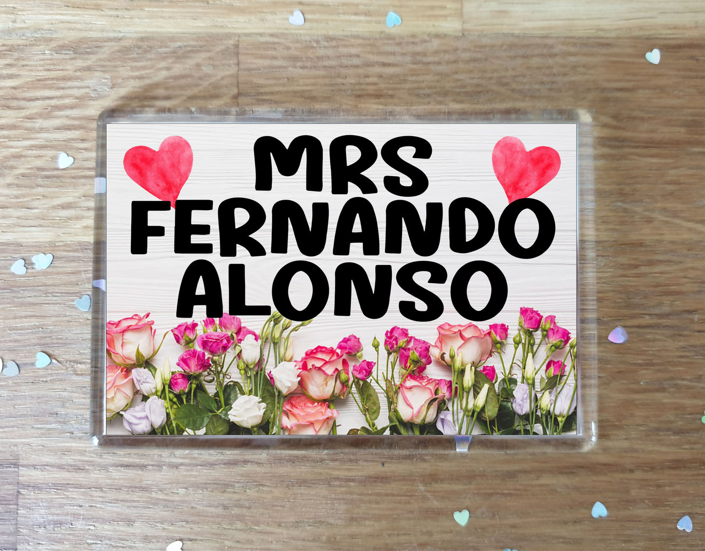 Formula One Fridge Magnet - Mrs Fernando Alonso - Fun Cute F1 Driver Gift - Novelty Present