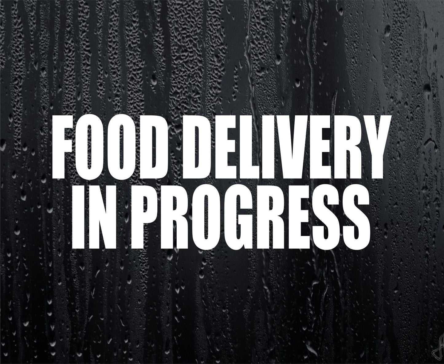 Car Sticker Food Delivery In Progress Novelty Courier Driver Bumper Door Boot Van Decal