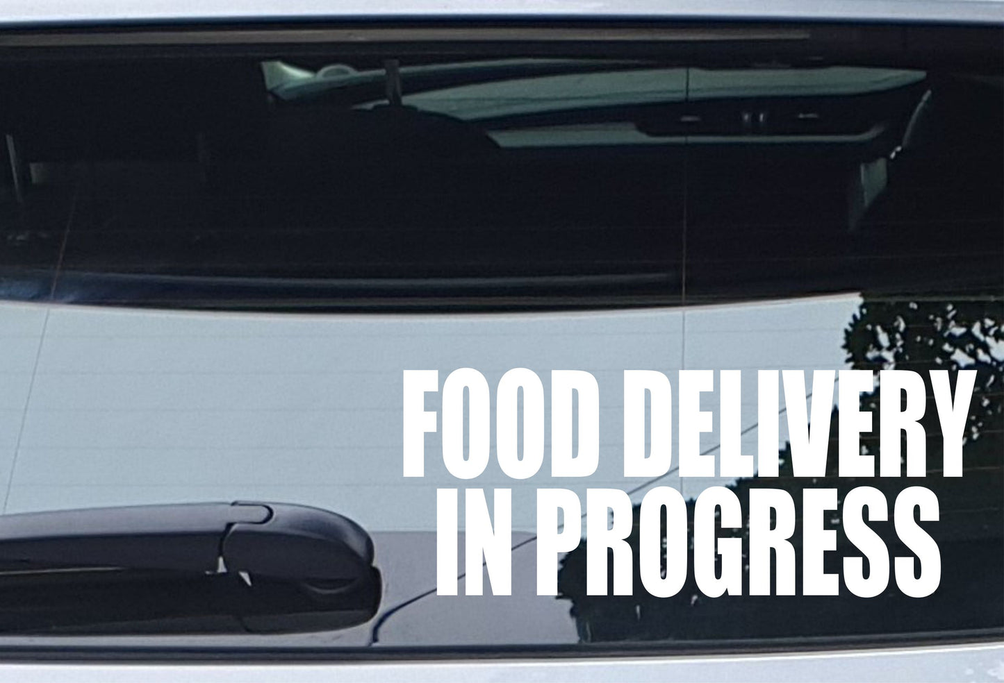 Car Sticker Food Delivery In Progress Novelty Courier Driver Bumper Door Boot Van Decal