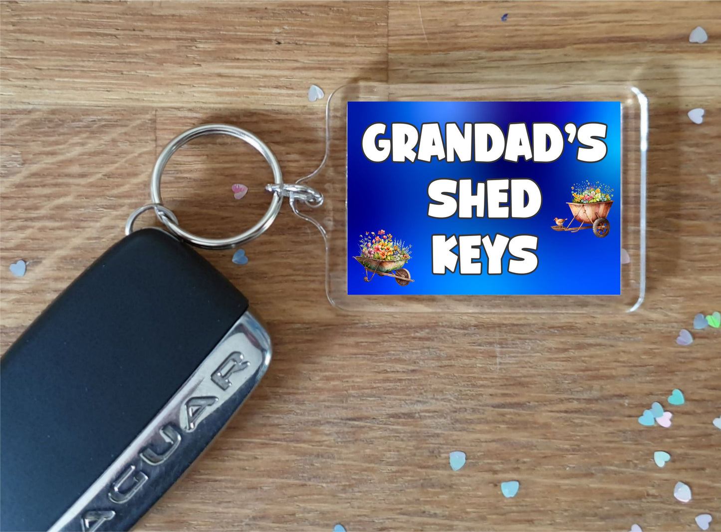 Grandad Keyring Gift - Grandad's Shed Keys - Nice Fun Cute Novelty Gardening Key Chain Present