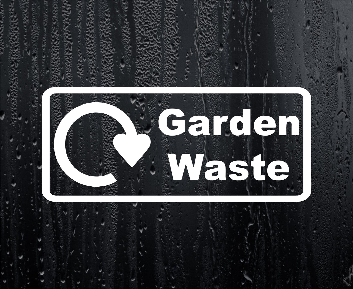 Bin Sticker Garden Waste Only Refuse Wheelie Compost Bin Warning Decal - Small and Large Sizes