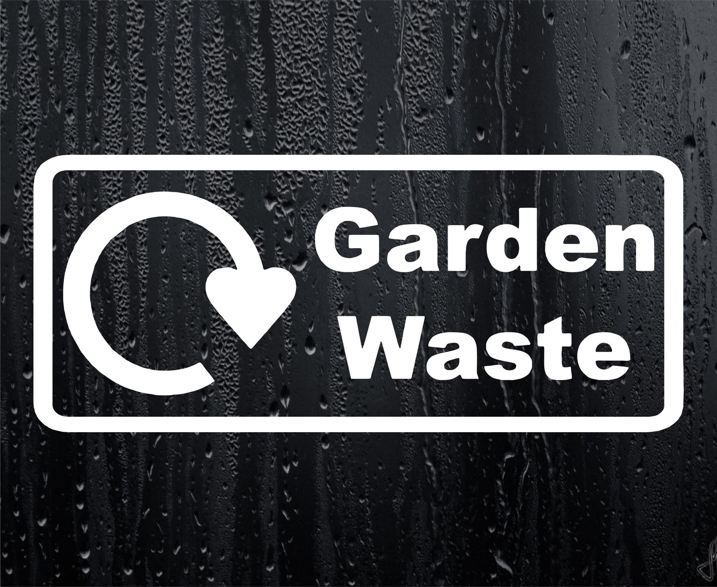 Bin Sticker Garden Waste Only Refuse Wheelie Compost Bin Warning Decal - Small and Large Sizes