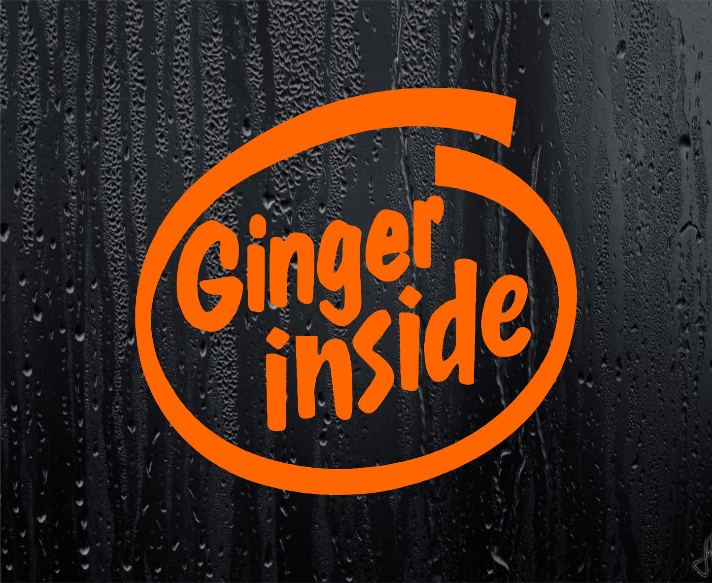 Car Sticker Ginger Inside Funny Novelty Van Window Redhead Joke Bumper Boot Door Decal