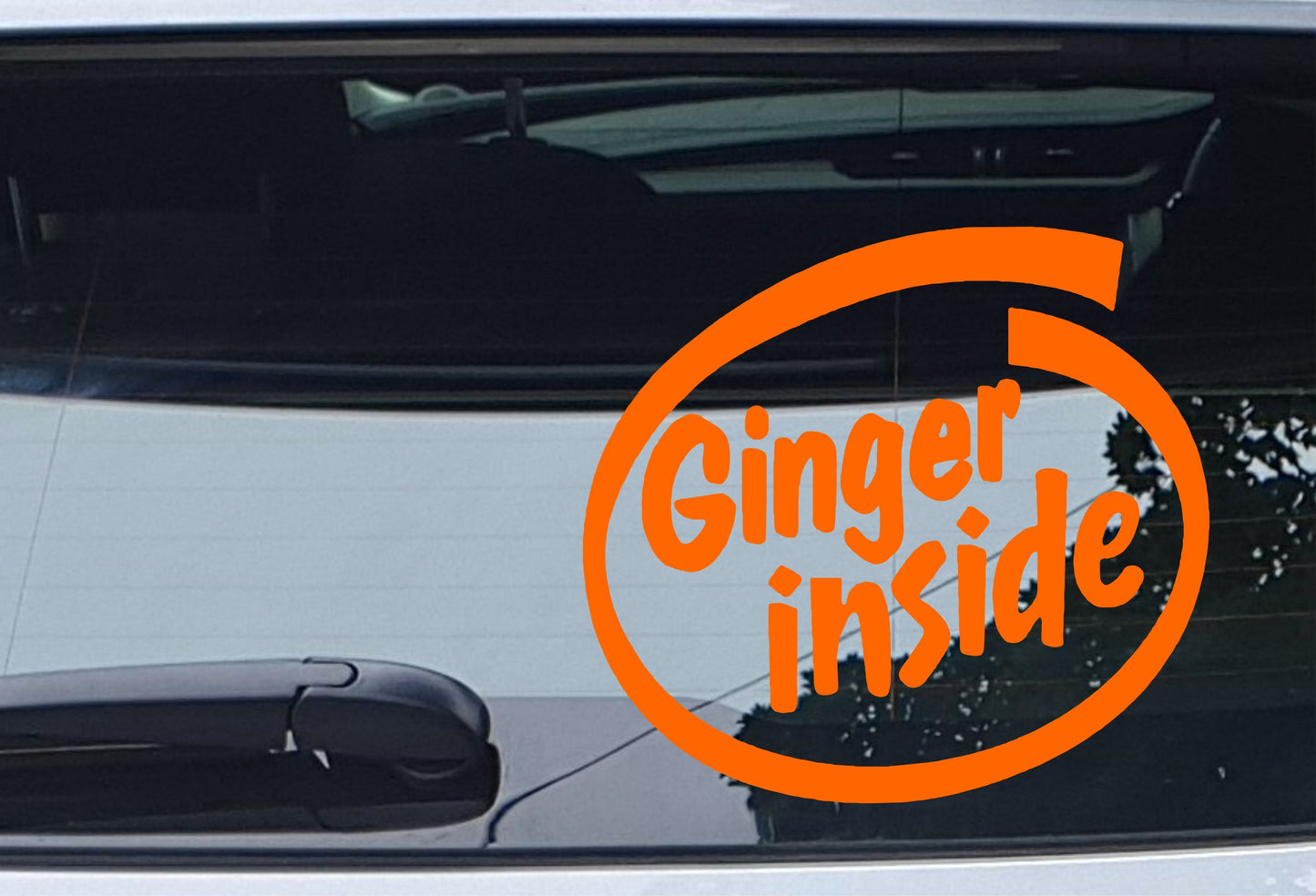 Car Sticker Ginger Inside Funny Novelty Van Window Redhead Joke Bumper Boot Door Decal