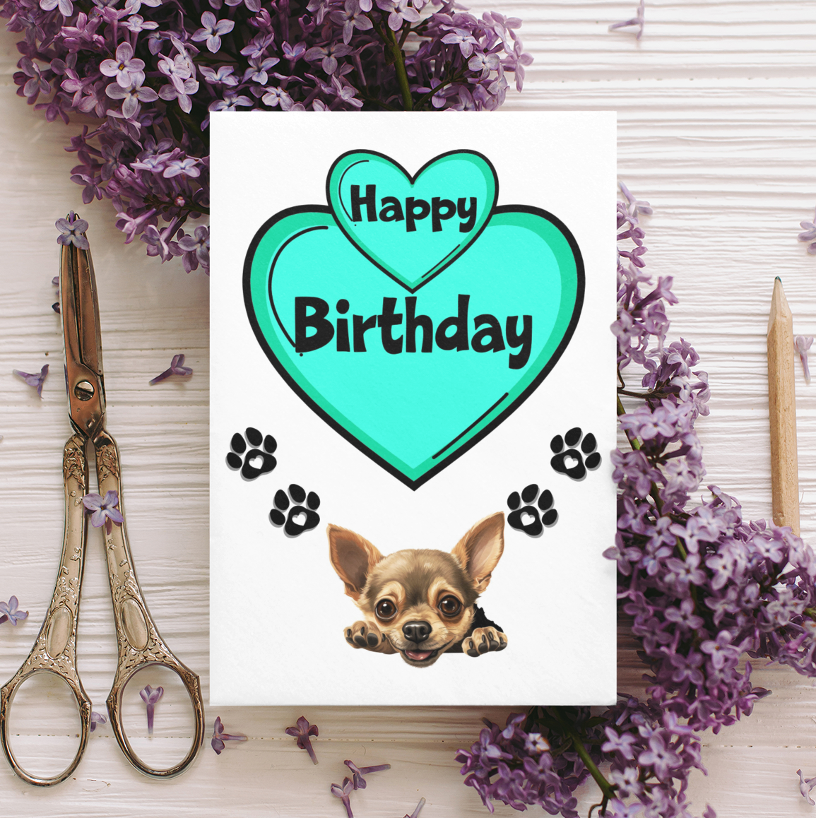 Chihuahua Birthday Card - Nice Cute Fun Pet Dog Puppy Owner Novelty Greeting Card