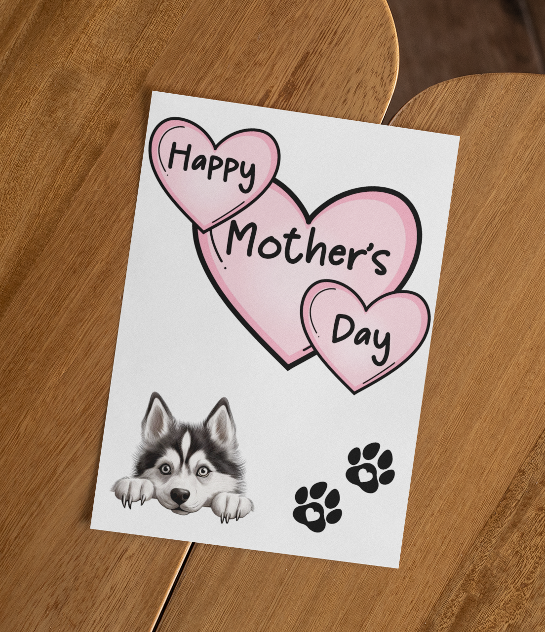 Husky Mother's Day Card - Nice Cute Fun Pet Dog Puppy Owner Novelty Greeting Card