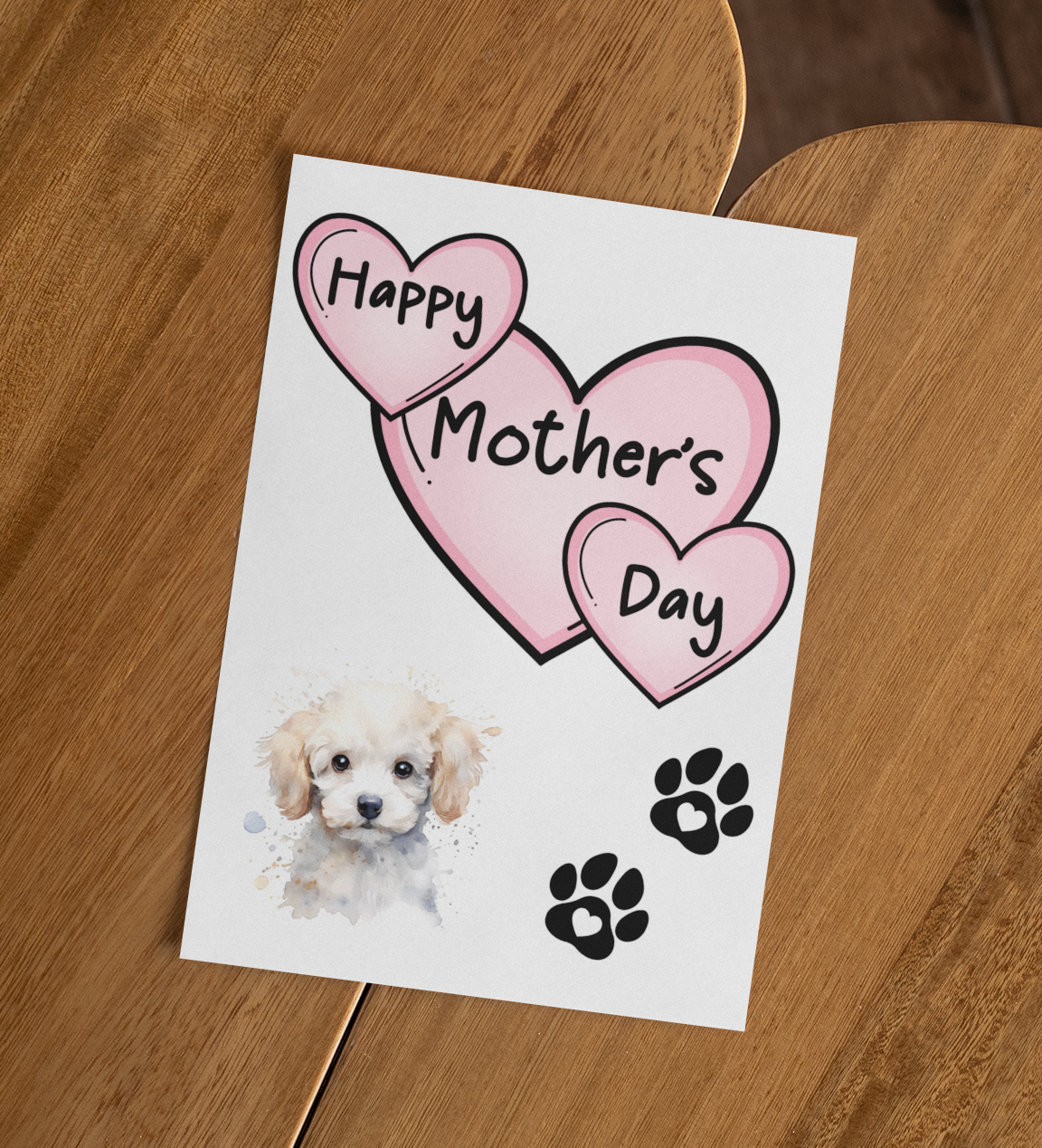Poodle Mother's Day Card - Nice Cute Fun Pet Dog Puppy Owner Novelty Greeting Card