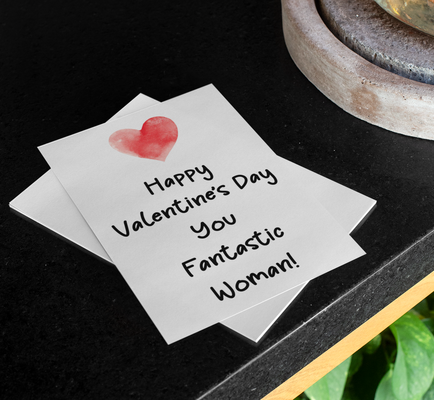 Valentine's Day Card - Happy * You Fantastic Woman - Nice Fun Cute Greeting Present