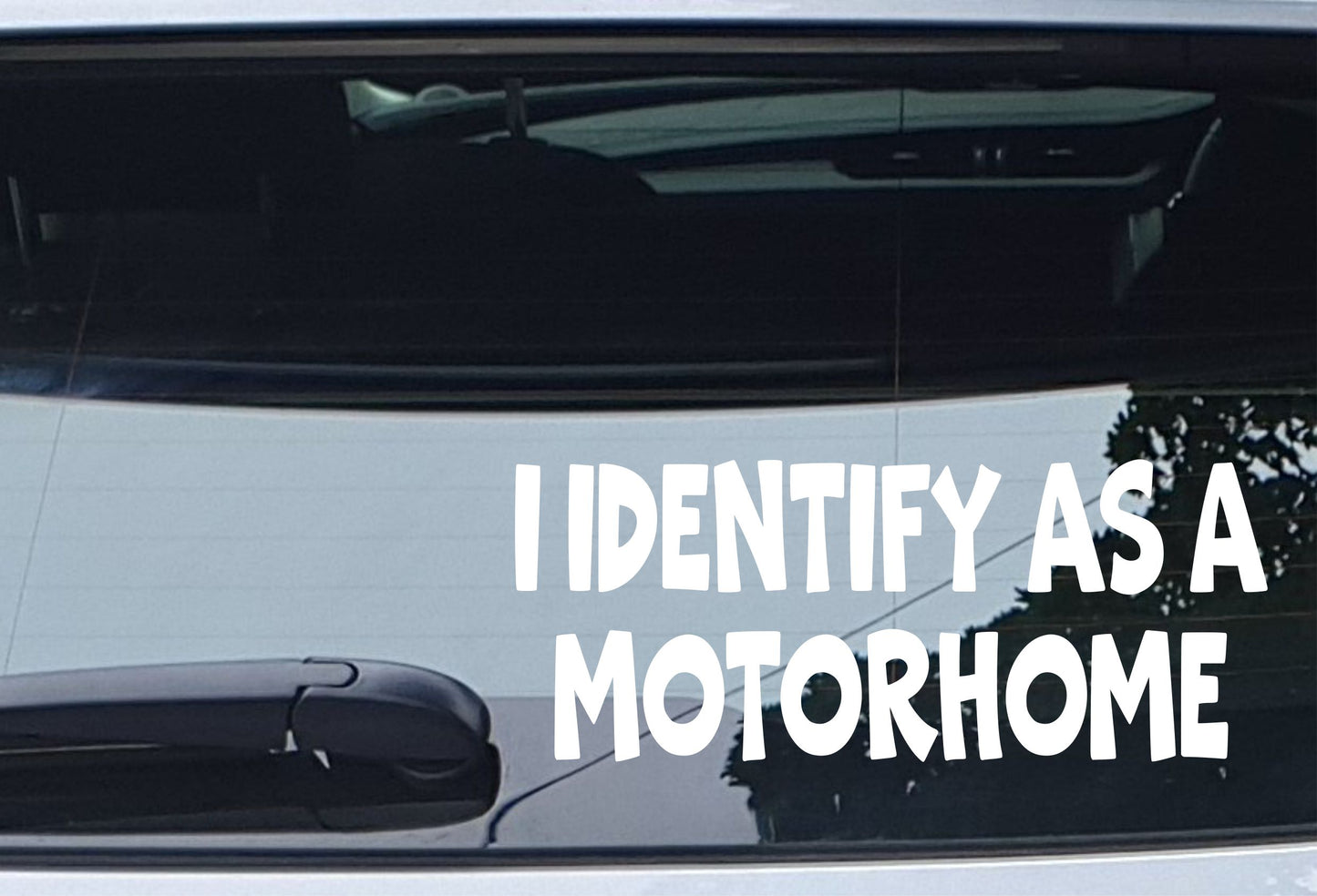Funny Sticker I Identify As A Motorhome Novelty Van Car Window Bumper Boot Door Decal