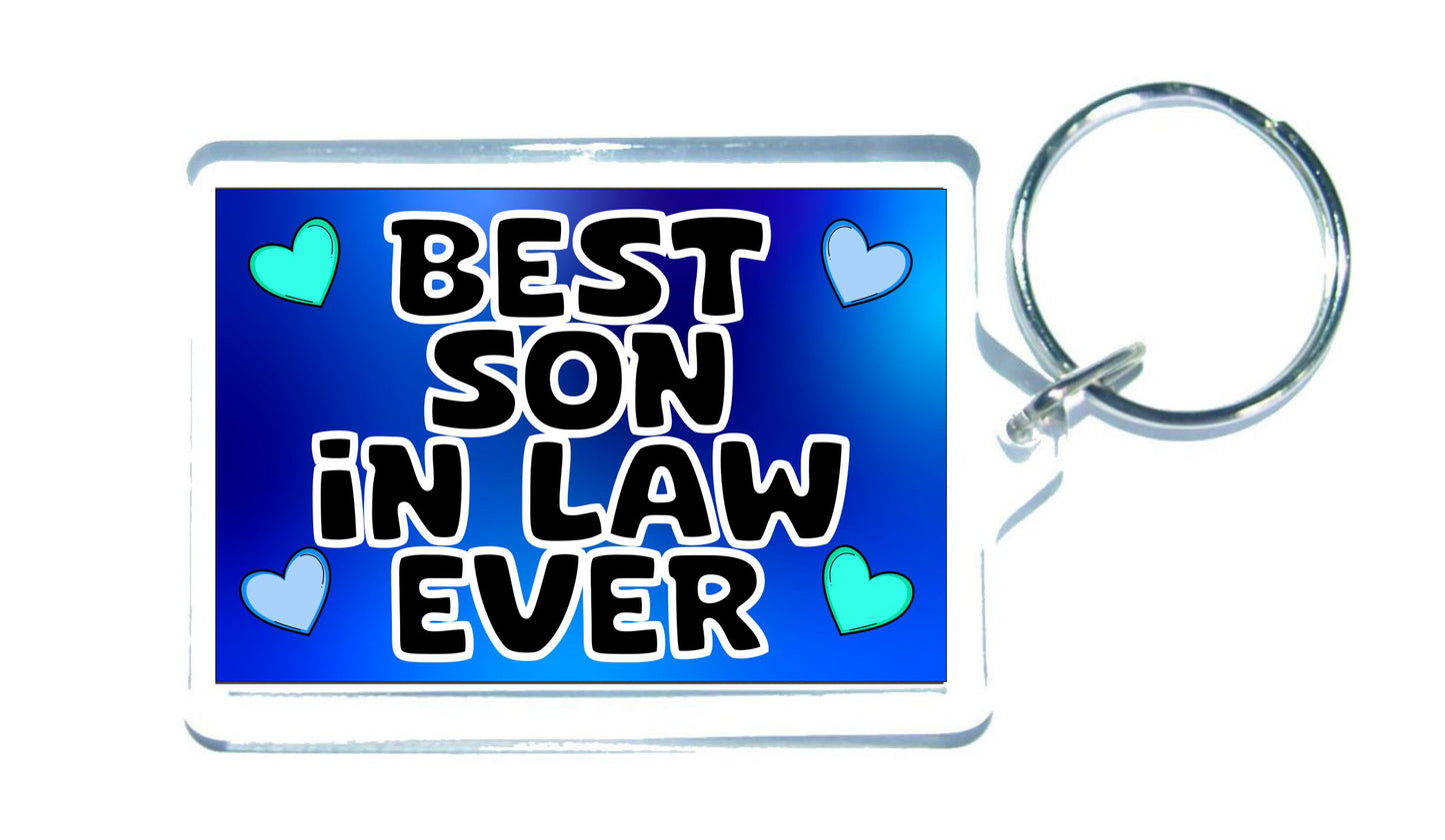 Son in Law Keyring Gift - Best Son in Law Ever - Cute Fun Novelty Family Present
