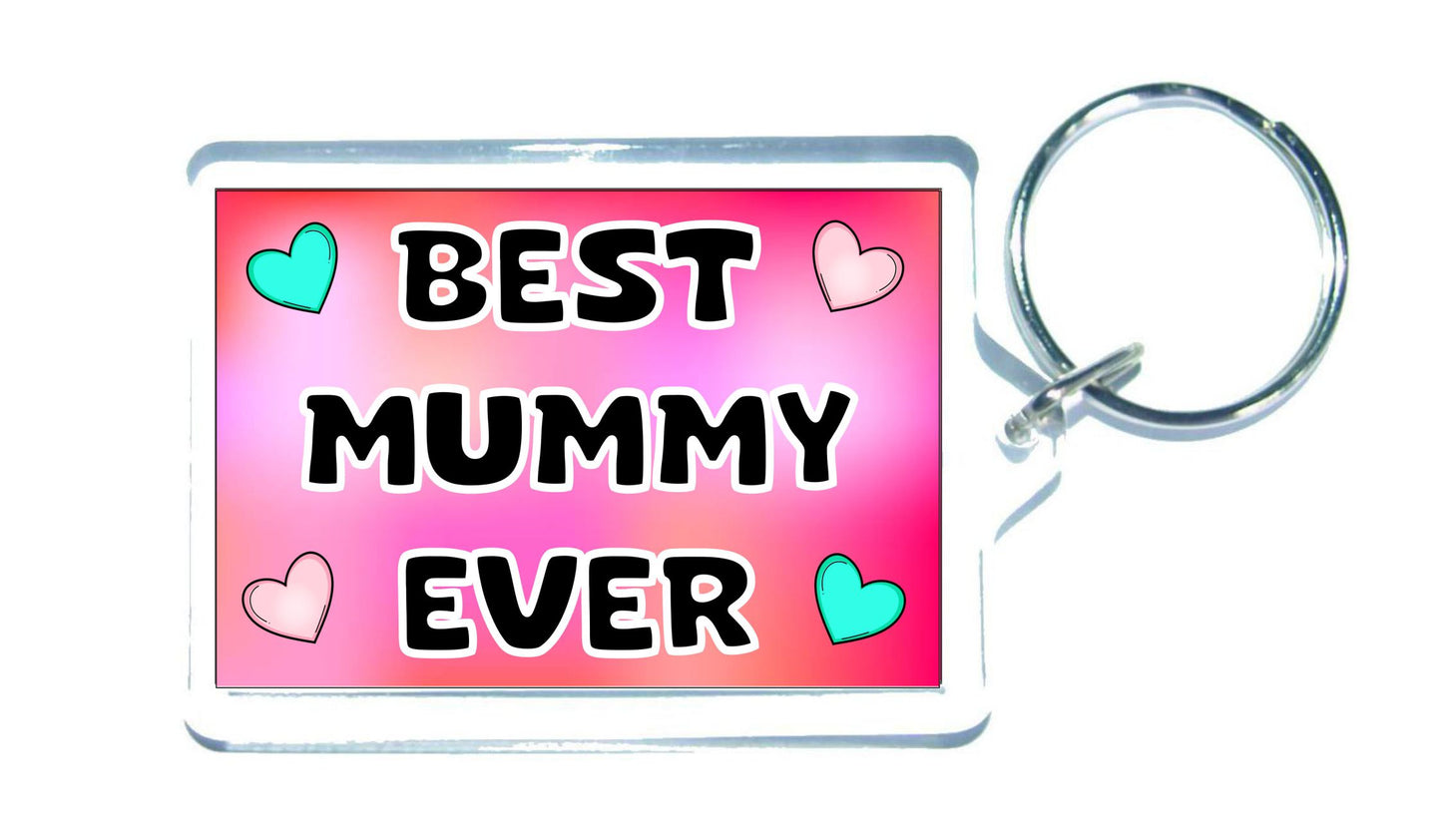 Mummy Keyring Gift - Best Mummy Ever - Cute Fun Novelty Family Present