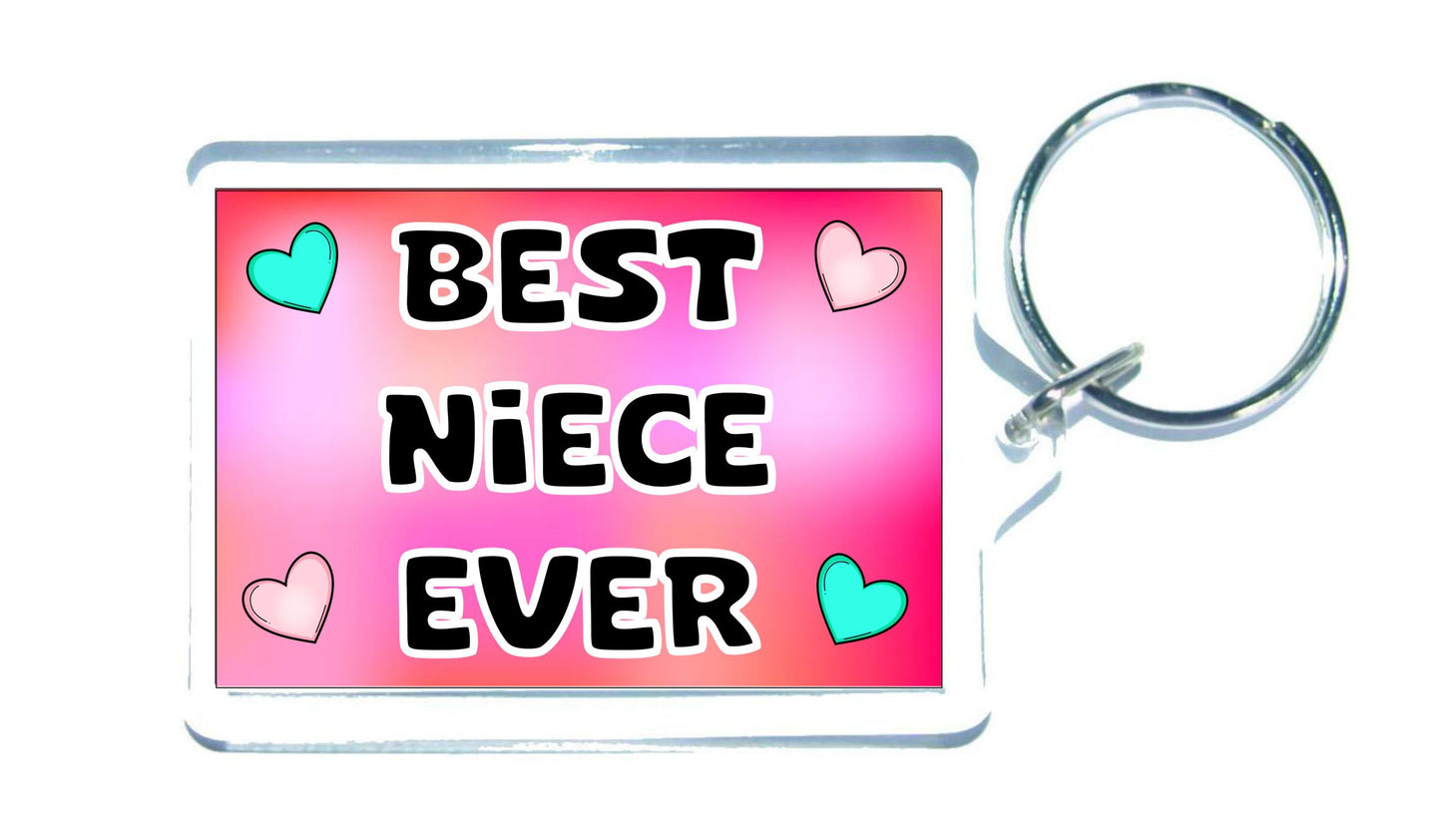 Niece Keyring Gift - Best Niece Ever - Cute Fun Novelty Family Present