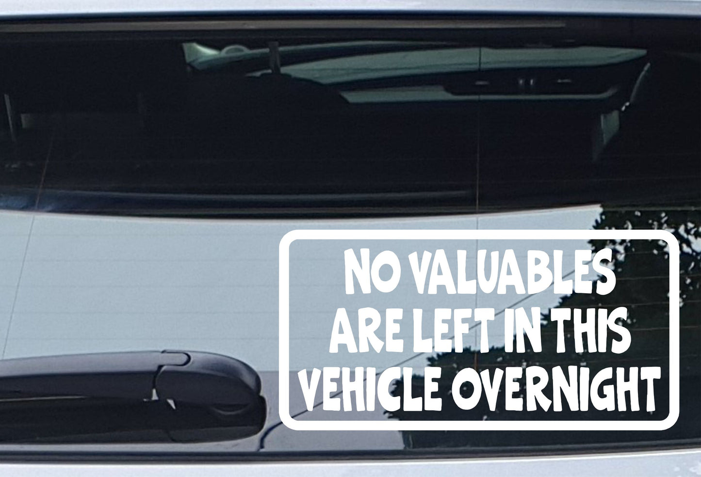 Car Sticker No Valuables Are Left In This Vehicle Overnight Security Warning Novelty Van Window Bumper Boot Door Decal Gift Present