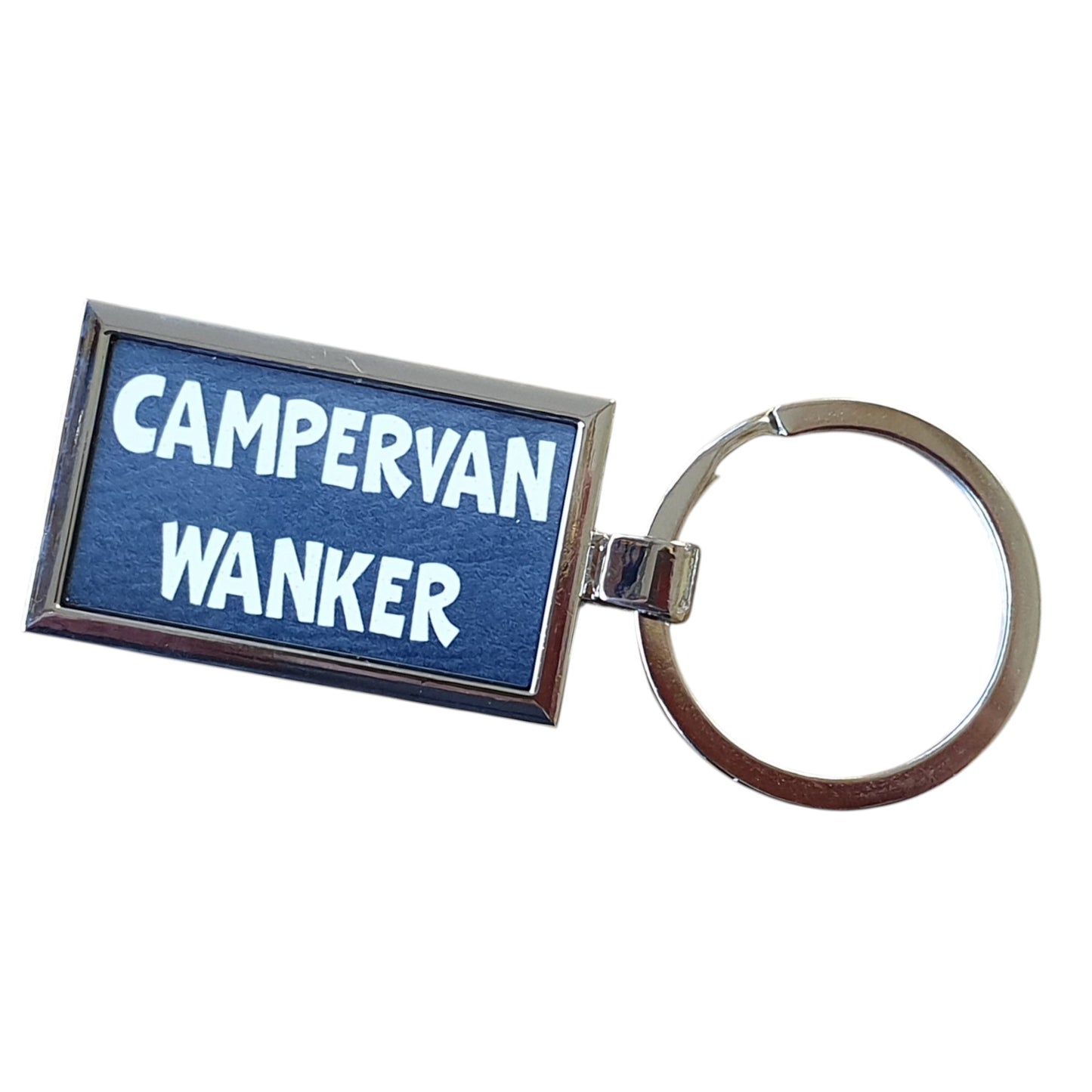 Campervan Keyring Gift - Campervan Wanker - Nice Fun Cute Cheeky Metal Key Chain Novelty Present