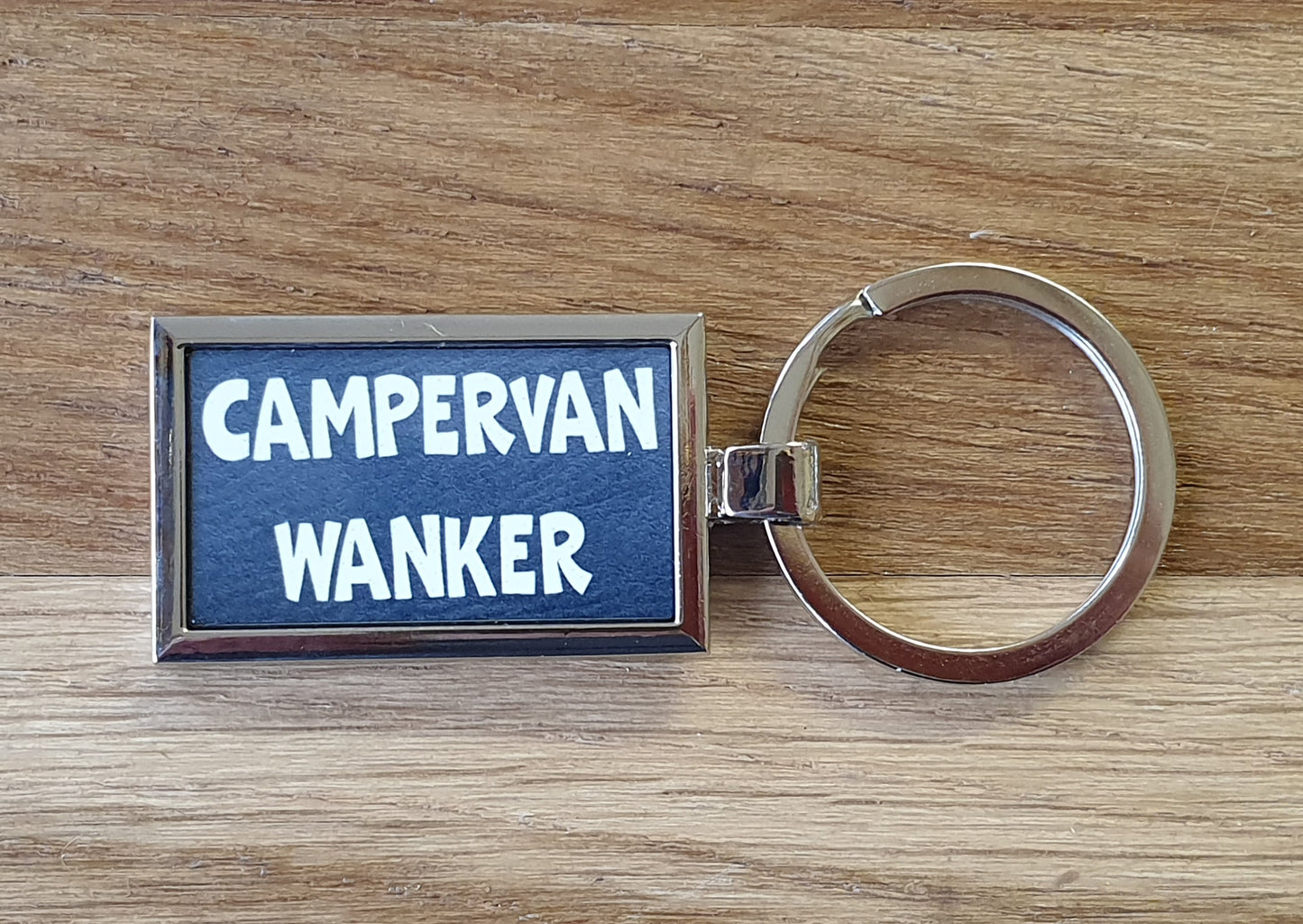 Campervan Keyring Gift - Campervan Wanker - Nice Fun Cute Cheeky Metal Key Chain Novelty Present