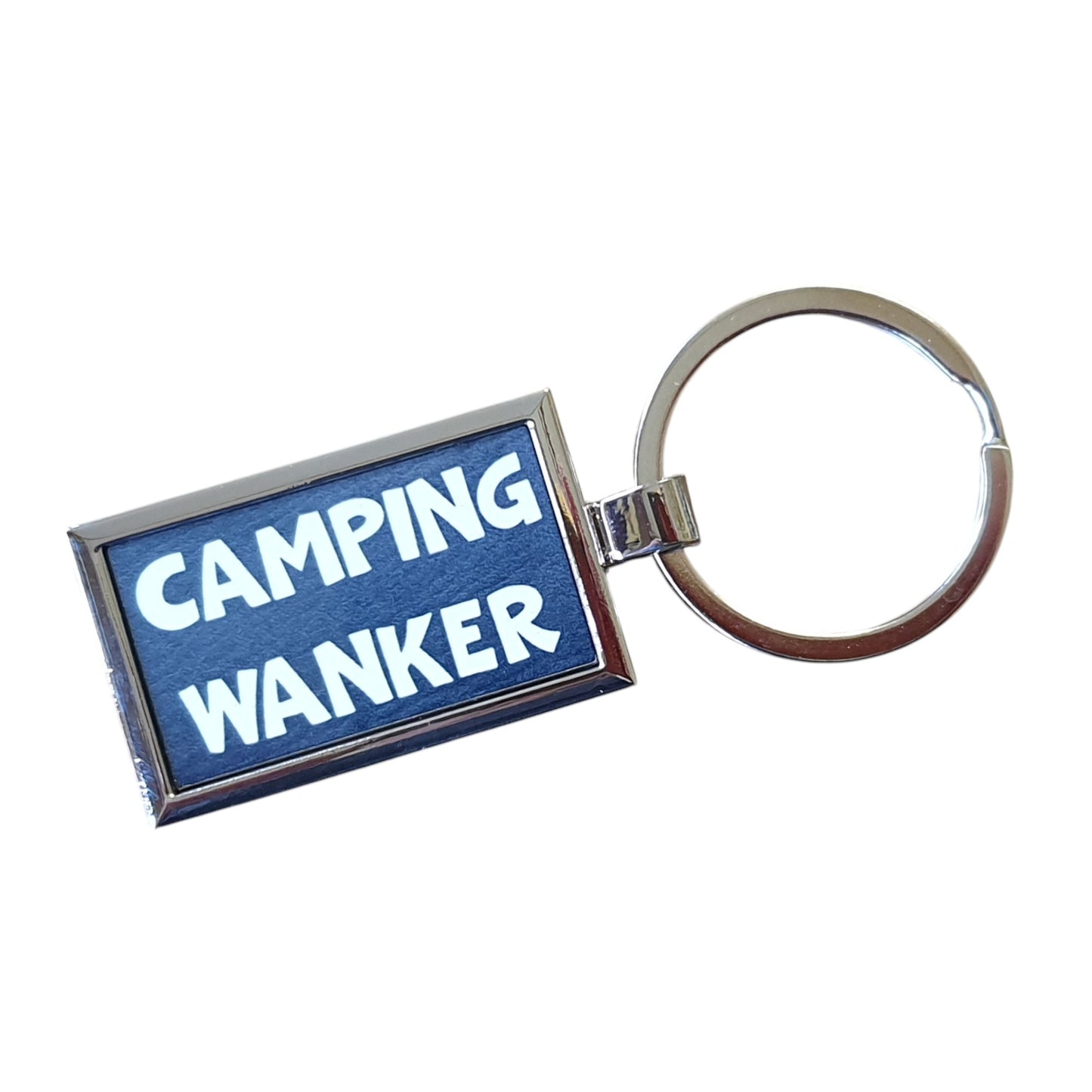 Camping Keyring Gift - Camping Wanker - Nice Fun Cute Cheeky Metal Key Chain Novelty Present